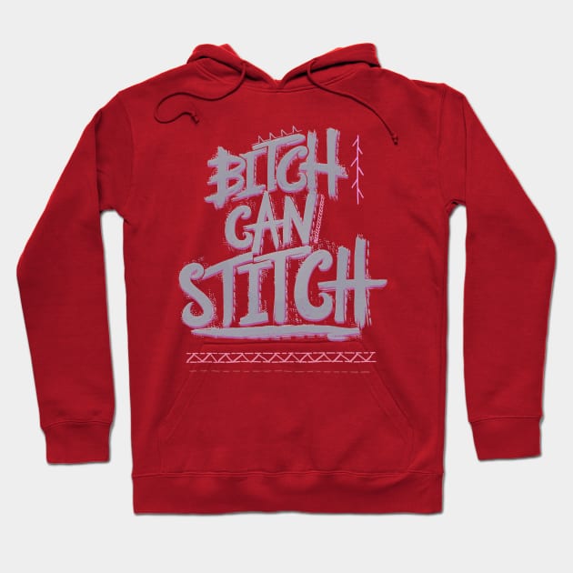 B-- Can Stitch Hoodie by minniemorrisart